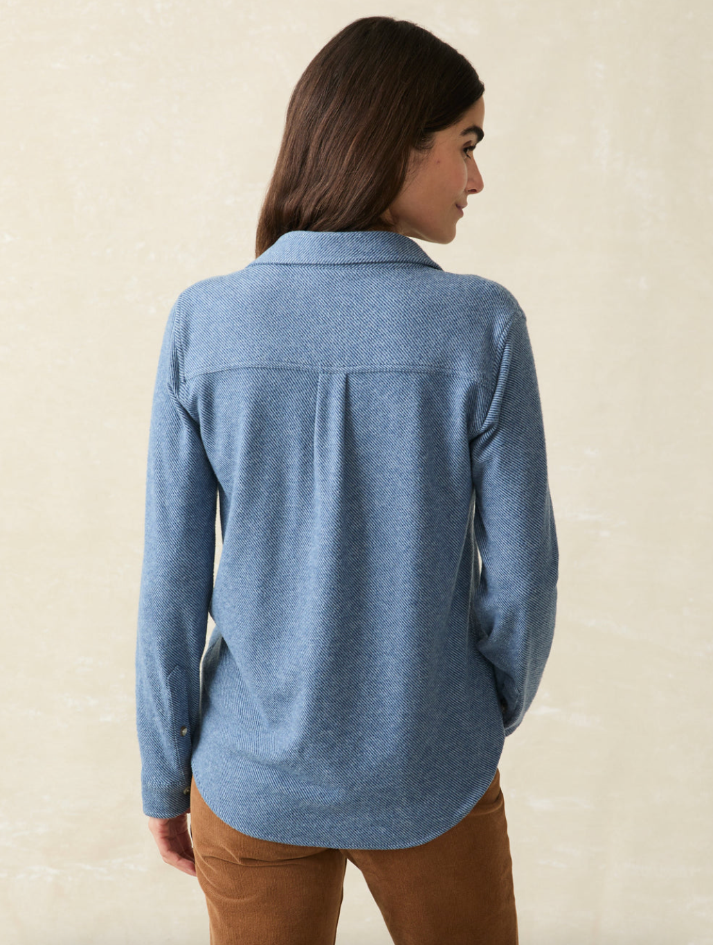 Faherty Legend Sweater Shirt - Glacier Blue Twill