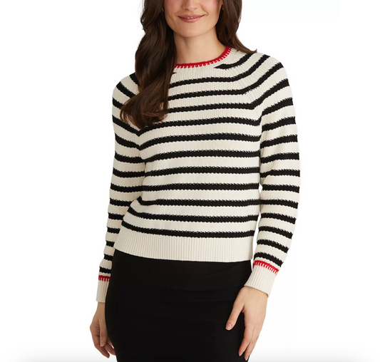 525 Striped Textured Sweater