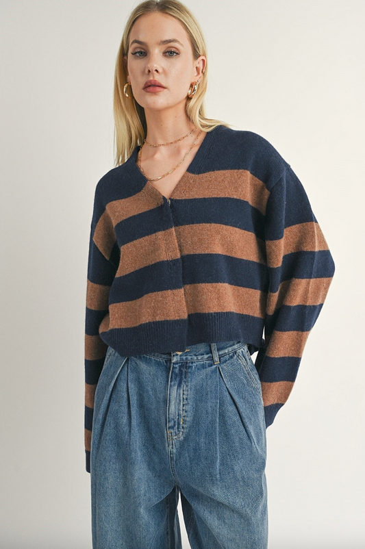 Liana Bold Stripe Cardigan