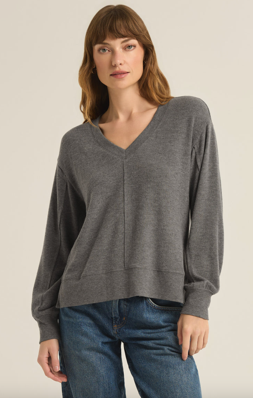 Wilder Cloud V-Neck Long Sleeve Top