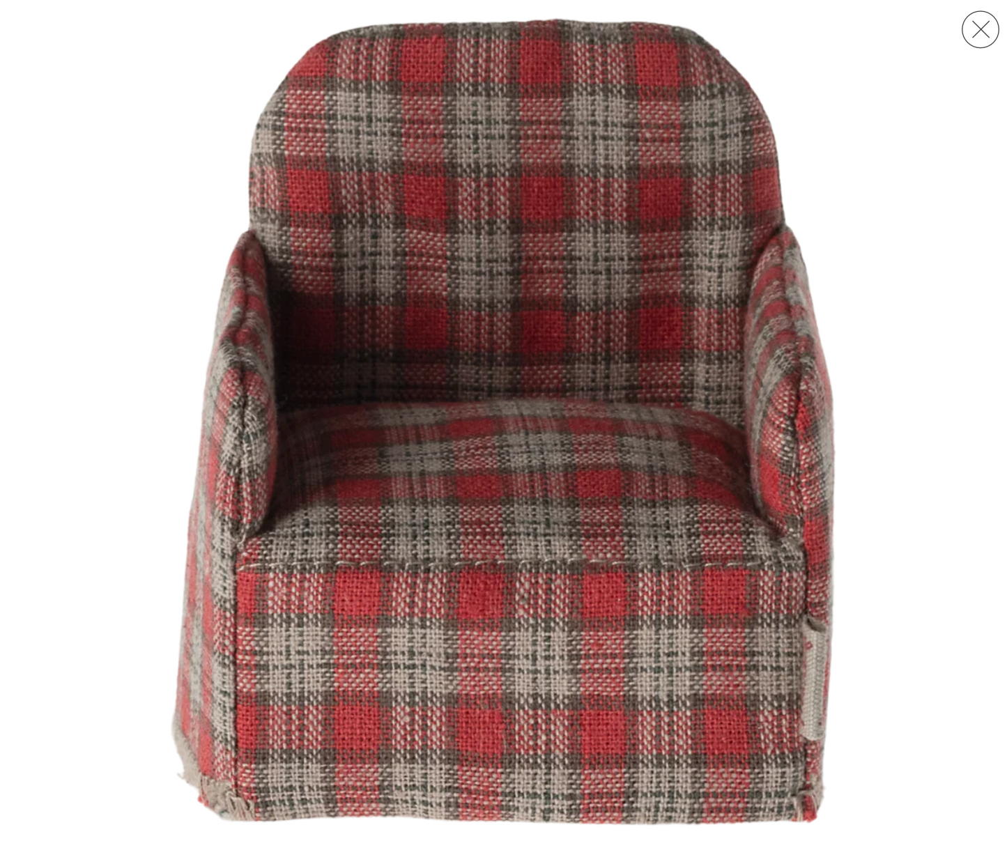 Maileg Chair, Mouse - Red checker