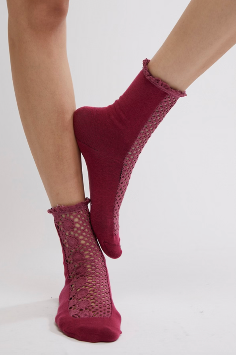 Free People Rubie Crochet Socks