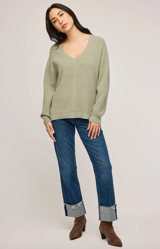 Lisbon V-Neck Knit Sweater