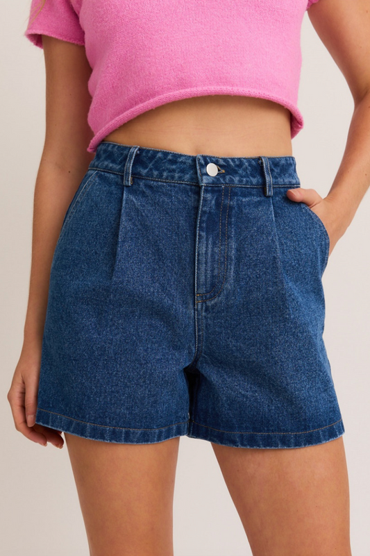 Violet Denim Shorts