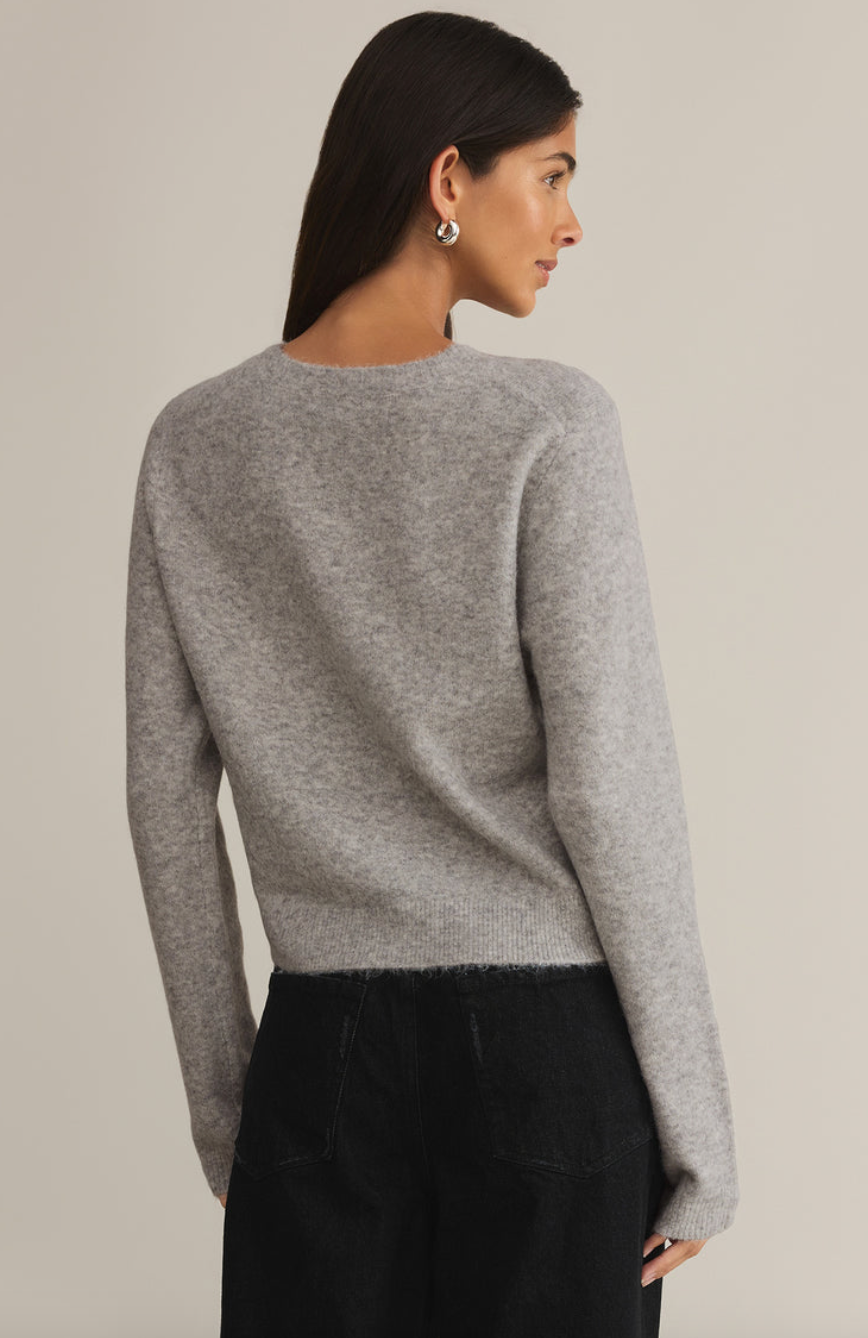 Medina Cozy Cardigan - Light Heather Grey