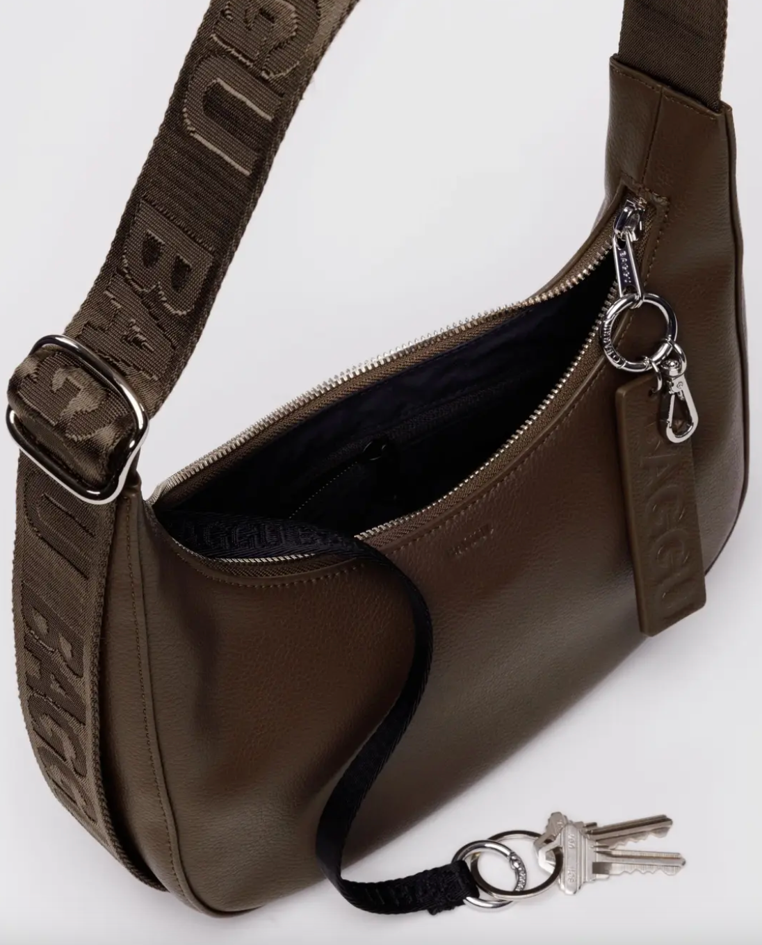 Baggu Small Recycled Leather Crescent Bag