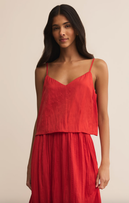 Fiore Satin Crop Tank