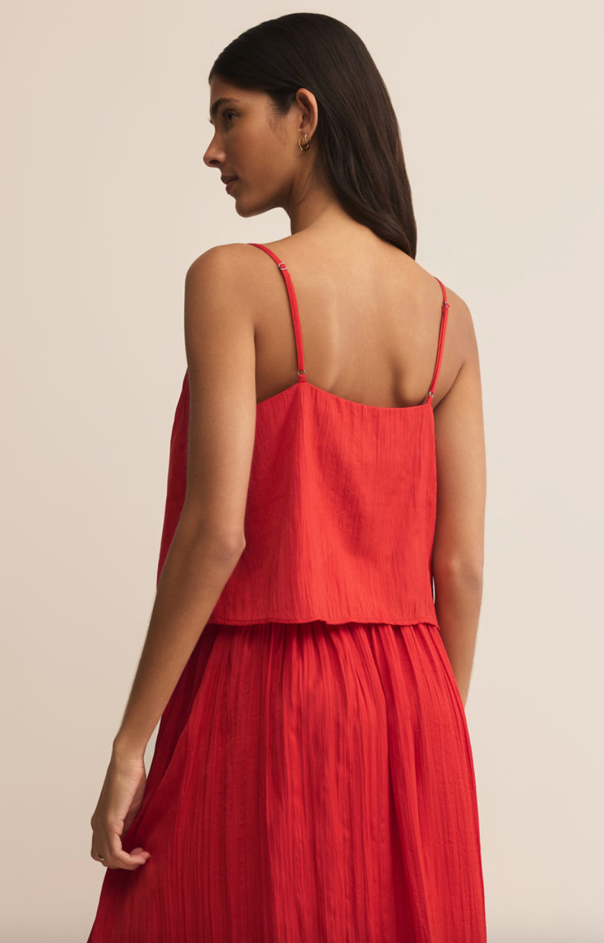 Fiore Satin Crop Tank