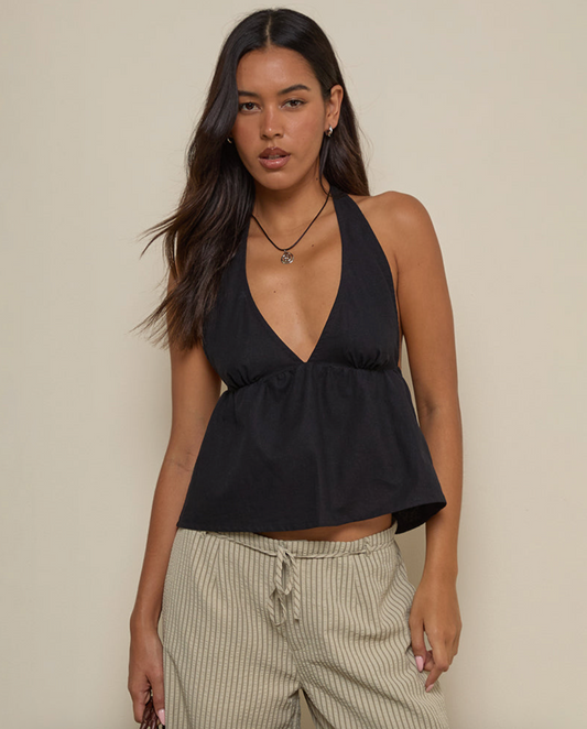 Motel Rocks Eldana Halterneck Top
