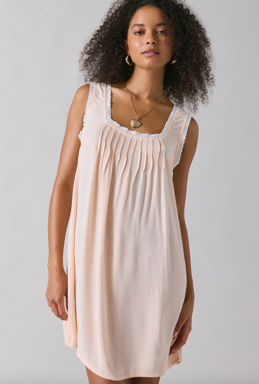 Motel Rocks Musta Lace Trim Babydoll Mini Dress