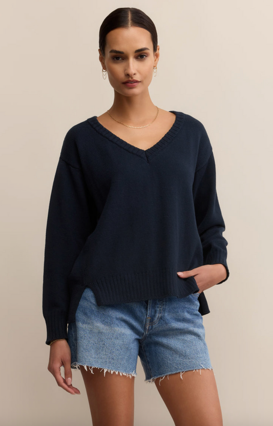 All Around Cotton V-Neck Sweater