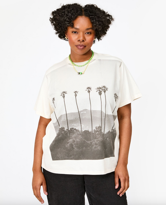 Clare V. Original Tee - Cream Thierry Palm Hollywood
