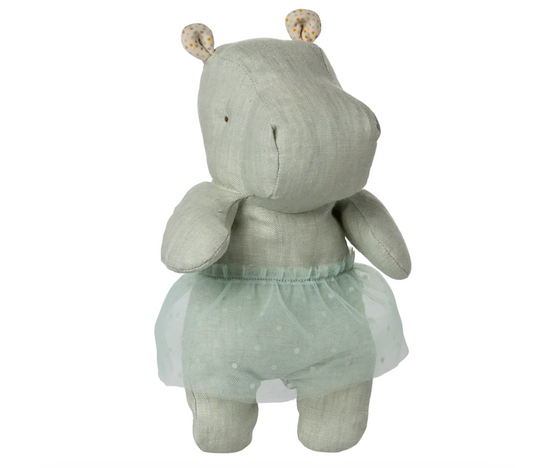 Maileg Hippo w. skirt, Small - Mint