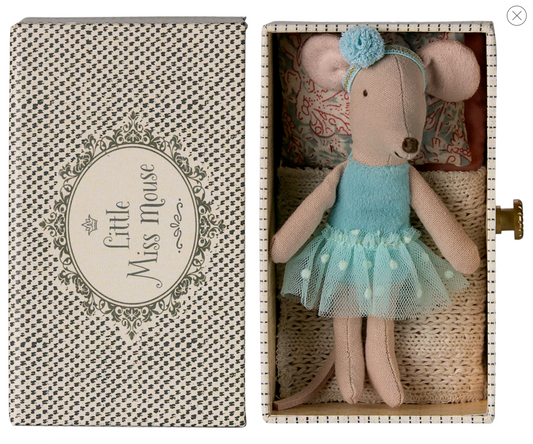 Maileg Dance mouse in daybed, Little sister