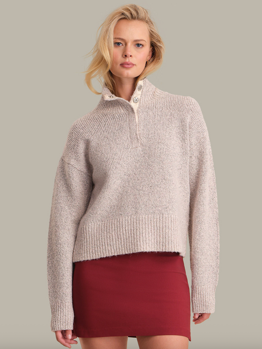 525 America Nova Snap Front Henley Sweater