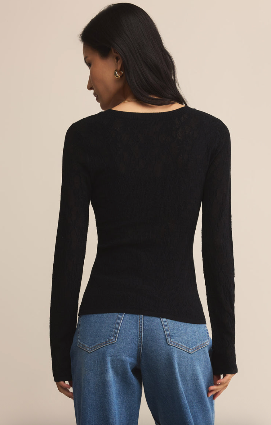 Tibi Scoop Mesh Top - Blackberry