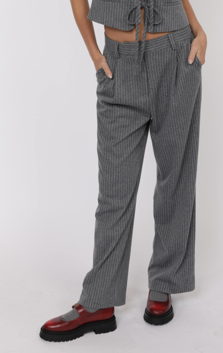 Day To Day Pinstripe Straight Leg Pants