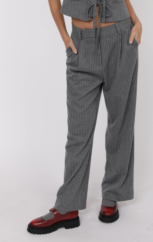 Day To Day Pinstripe Straight Leg Pants