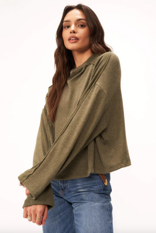 Modern Lover Cozy Funnel Neck Top
