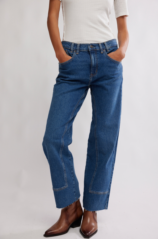 Free People We The Free Risk Taker Mid-Rise Jeans - Be Bold