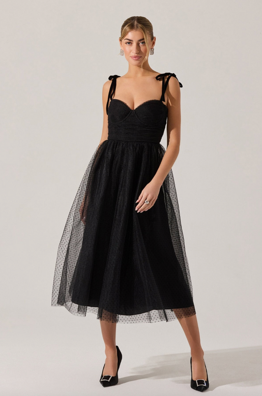 Karyme Polka Dot Bustier Dress