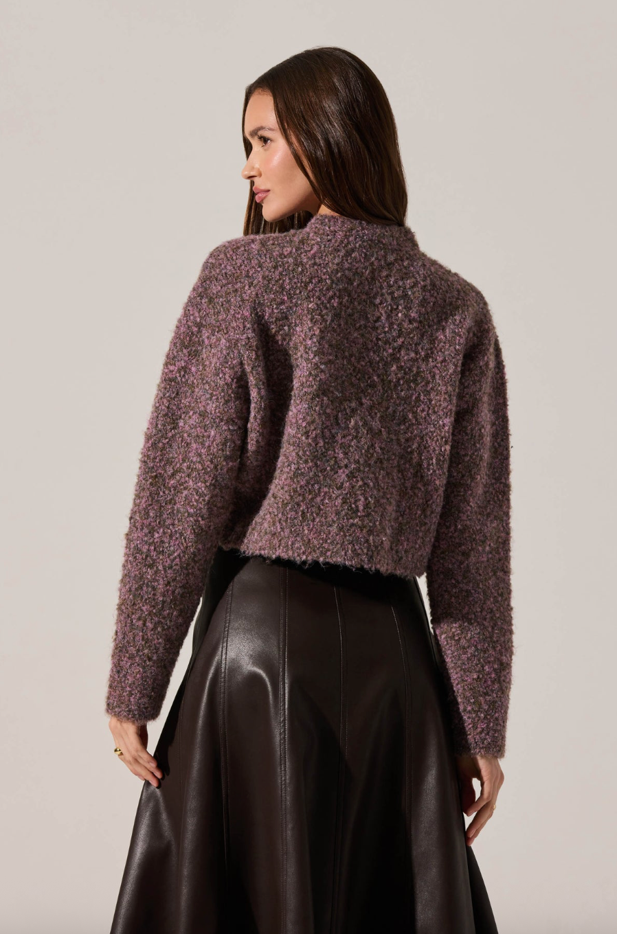 Sebille Textured Fuzzy Knit Cardigan