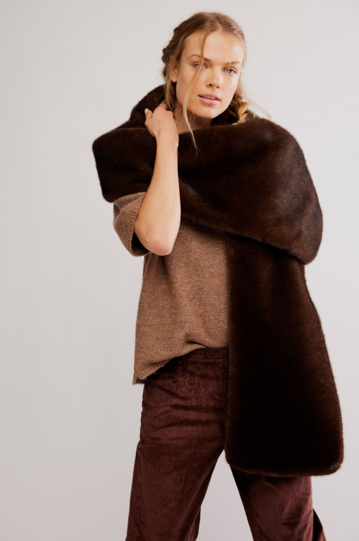 Free People Snow Angel Faux Fur Scarf