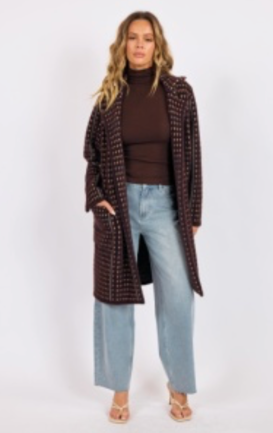 Marceau Houndstooth Coat