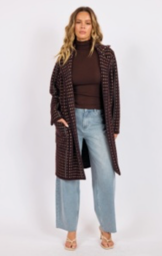 Marceau Houndstooth Coat