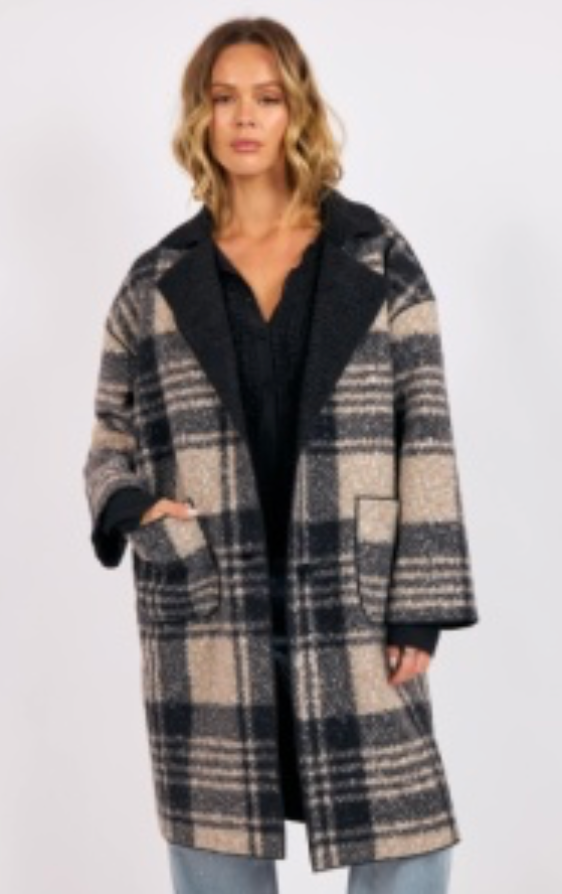 Sabrina Double Faced Plaid Coat