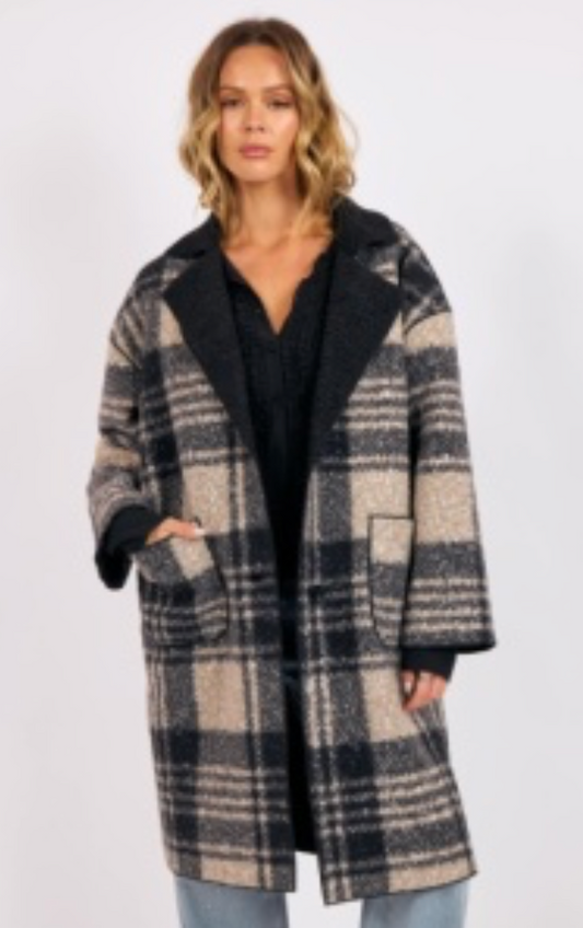 Sabrina Double Faced Plaid Coat
