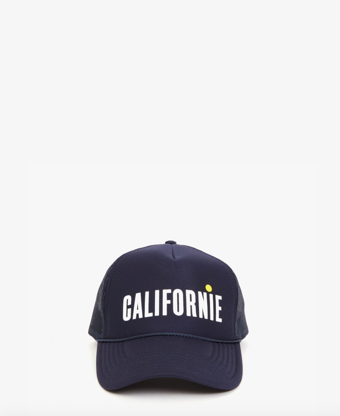 Clare V. Trucker Hat - Navy w/ Cream & Citron Californie