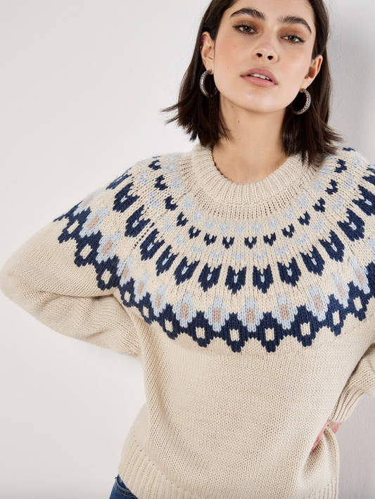 Apricot Fair Isle Chunky Knit Jumper
