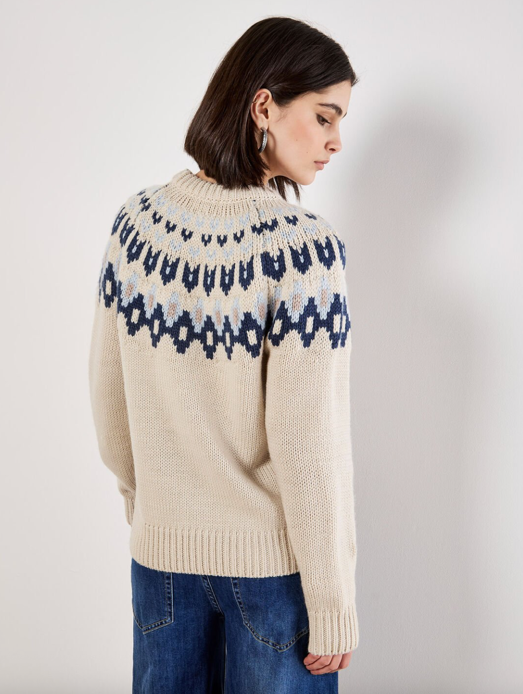 Apricot Fair Isle Chunky Knit Jumper