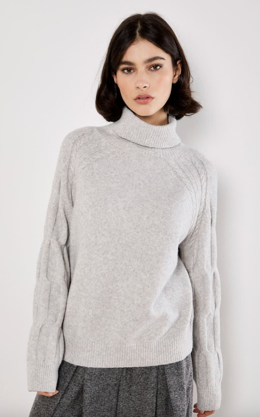 Apricot Melange Roll Neck Jumper