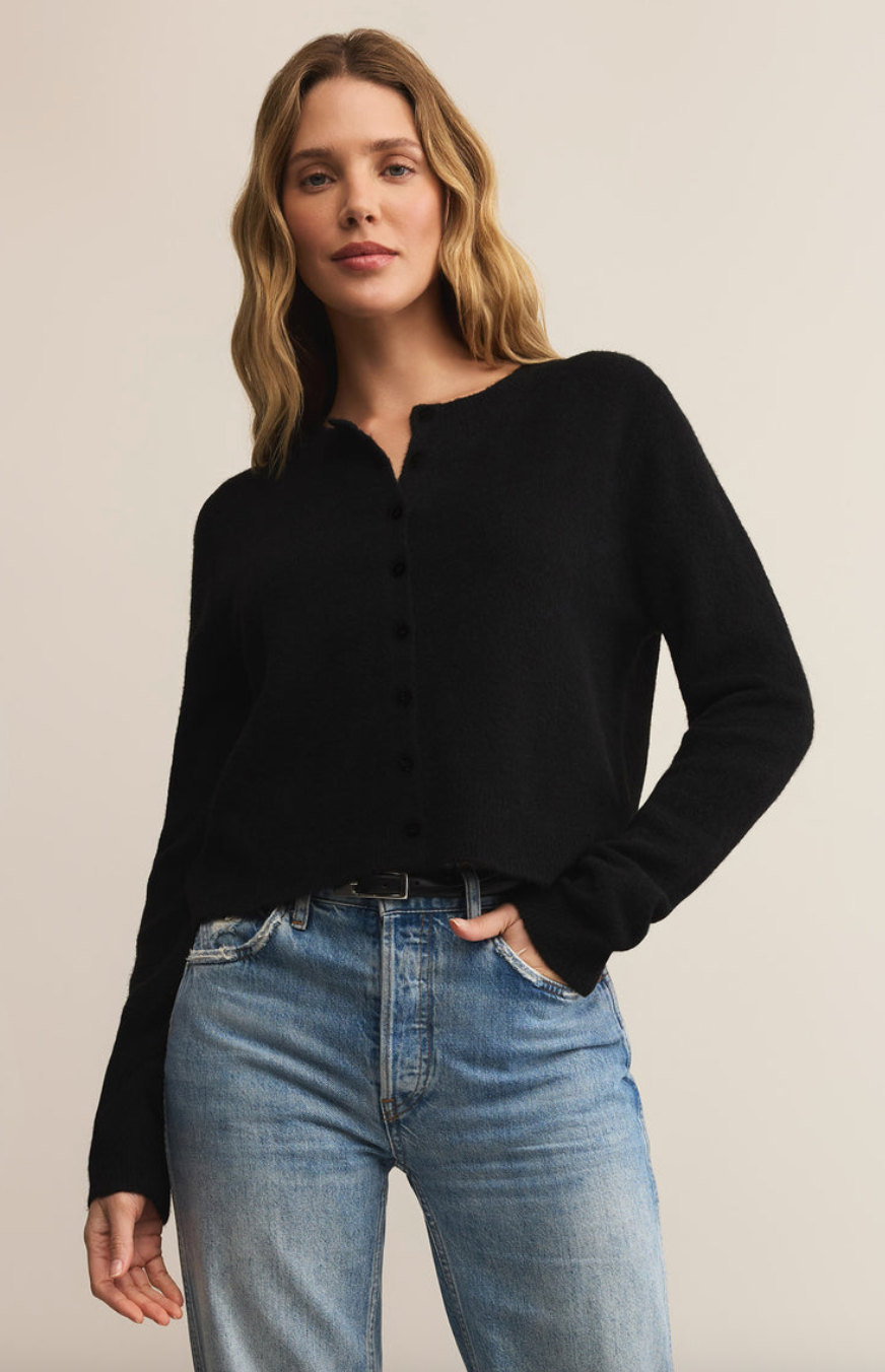 Medina Cozy Cardigan - Black