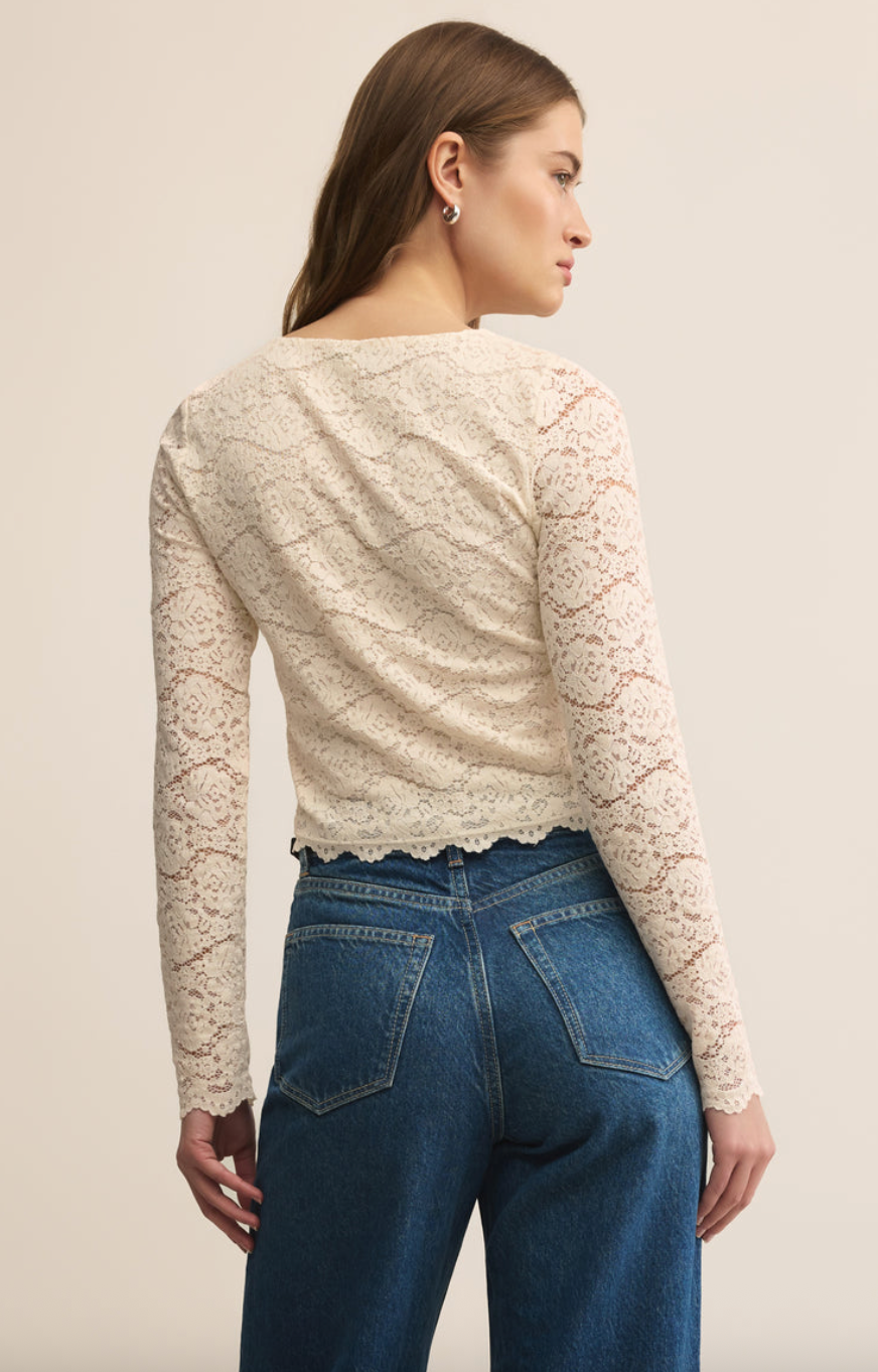Aurora Lace Cropped Long Sleeve