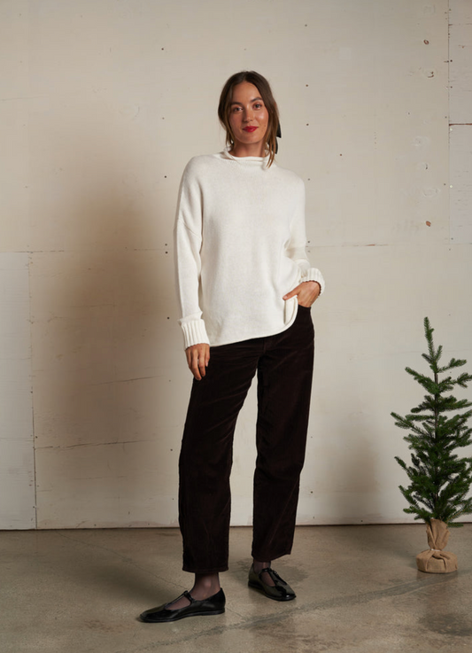 Perfect White Tee Nova Mock-Neck Sweater - Sugar