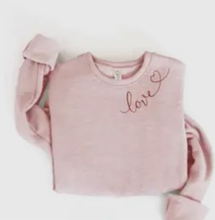 OAT Collective Love Heart Neckline Sweatshirt - gilt+gossamer