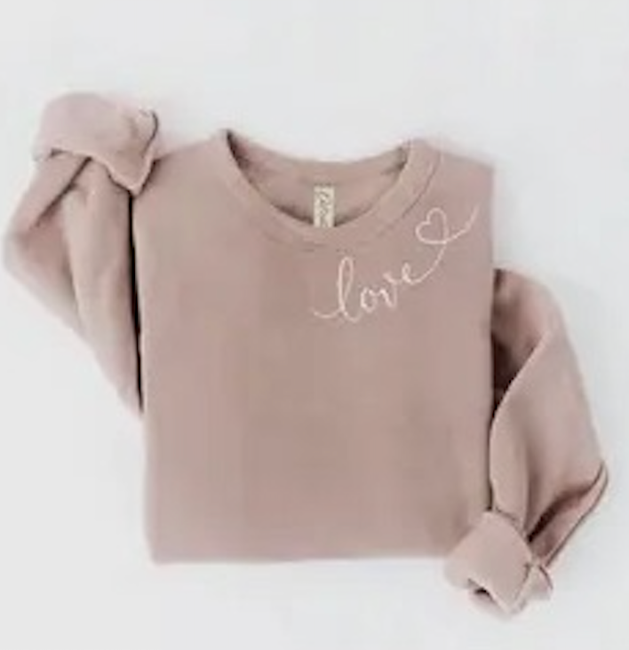 OAT Collective Love Heart Neckline Sweatshirt - gilt+gossamer