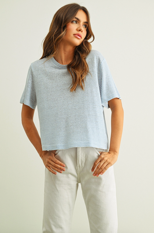 Avril Stripe Tee - gilt+gossamer