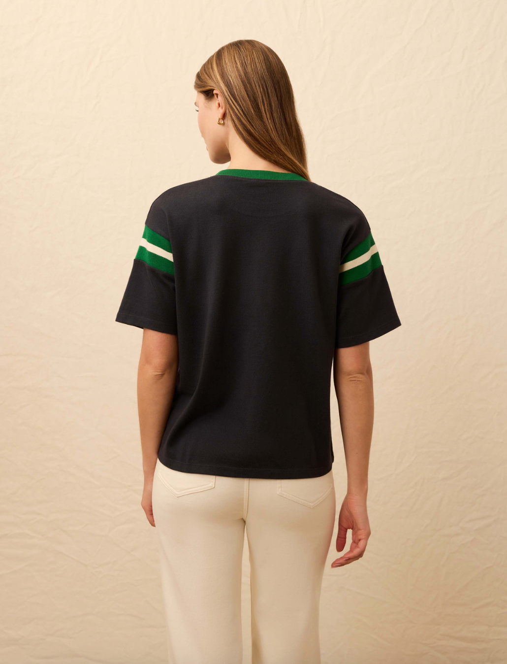 Faherty Sport Jersey Throwback Tee - Navy Varsity