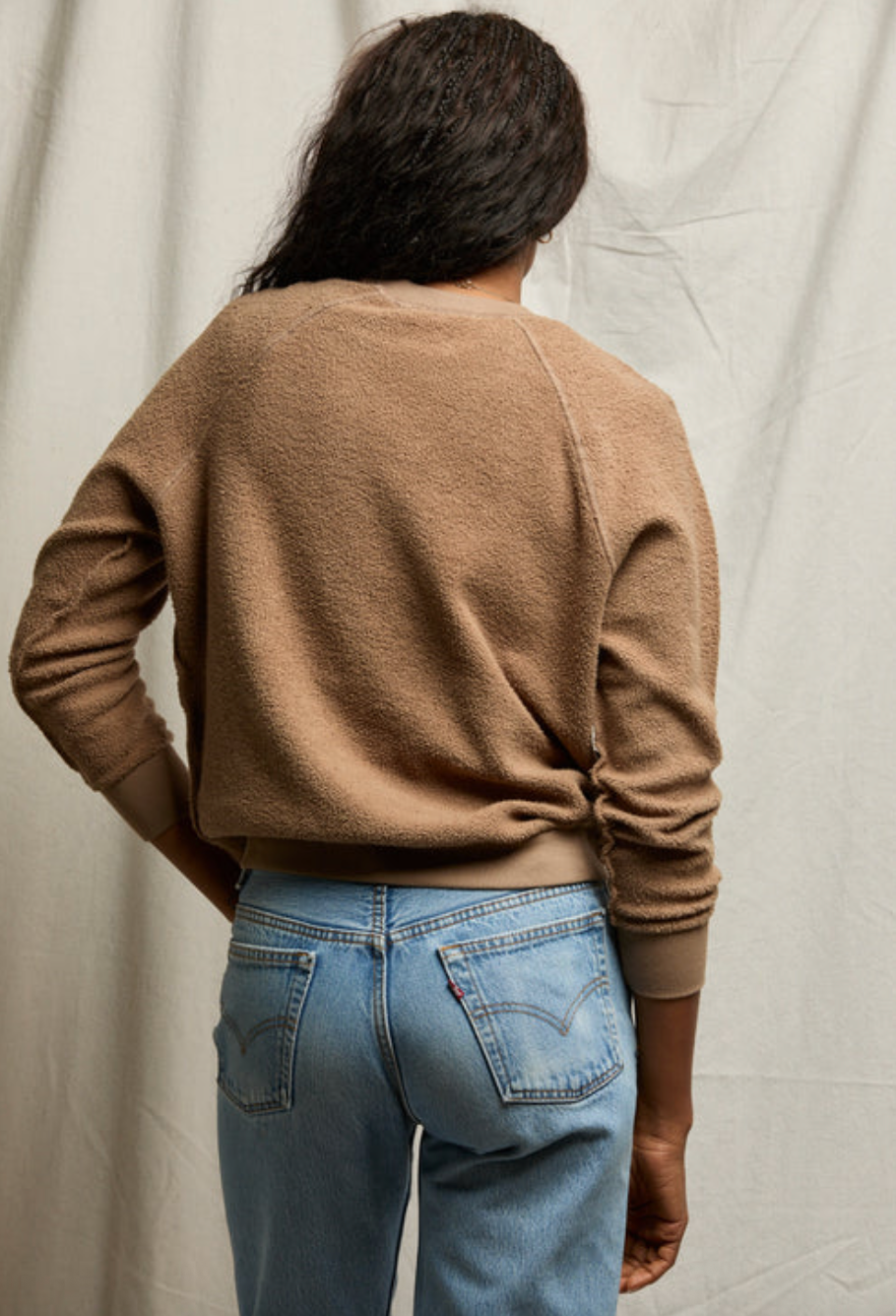 Perfect White Tee Ziggy Crew-Neck Sweatshirt - Mocha - gilt+gossamer