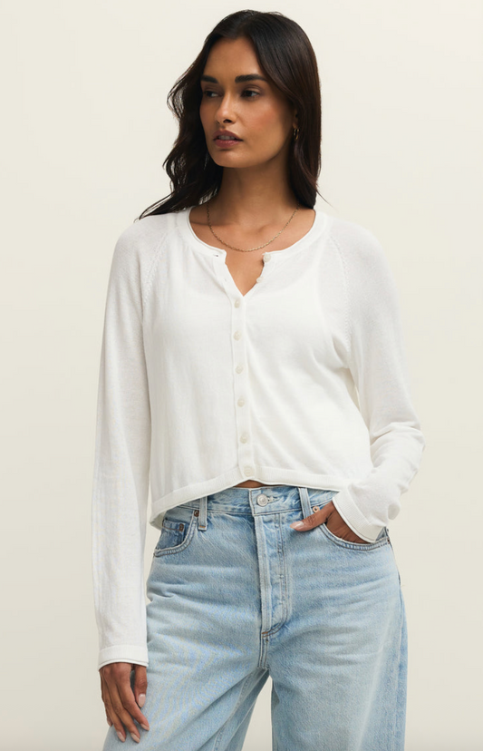 The Perfect Layer Cardigan - White - gilt+gossamer