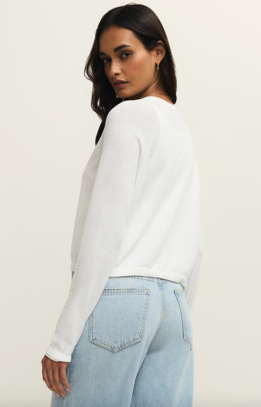 The Perfect Layer Cardigan - White - gilt+gossamer