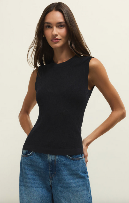 Tibi Mesh Tank - Black - gilt+gossamer