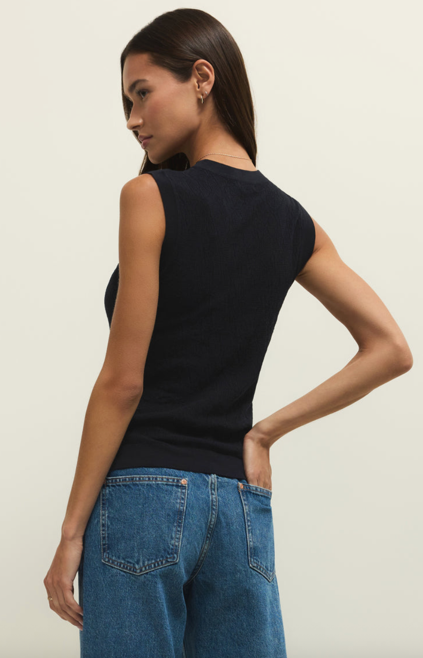 Tibi Mesh Tank - Black - gilt+gossamer