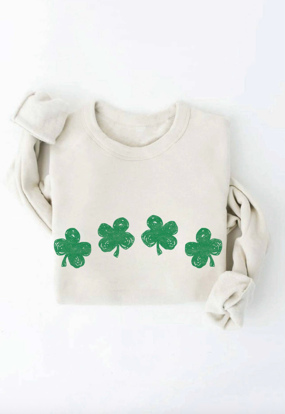 Oat Collective Clover Row Graphic Sweatshirt - gilt+gossamer