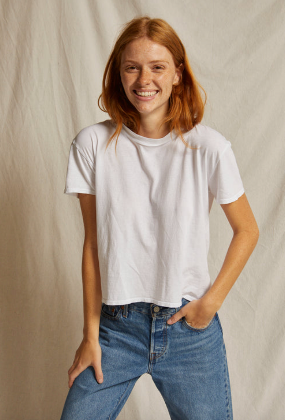 Perfect White Tee Harley Crew-Neck Tee - White - gilt+gossamer
