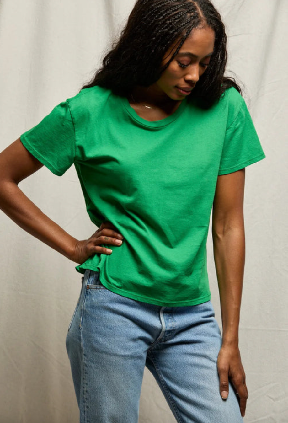 Perfect White Tee Harley Crew-Neck Tee - Grass